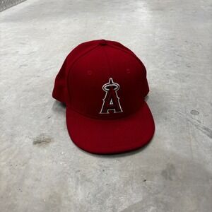 Los Angeles Angels‎ MLB New Era Red Baseball Hat Cap Fitted Size 7
